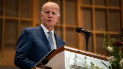 US President Joe Biden delivers remarks at the St. John Baptist Church in Columbia, South Carolina, on January 28, 2024. US President Joe Biden vowed on Sunday to strike back after a drone attack he blamed on Iran-backed militant groups killed three US troops in Jordan. (Photo by Kent Nishimura / AFP) (Photo by KENT NISHIMURA/AFP via Getty Images)