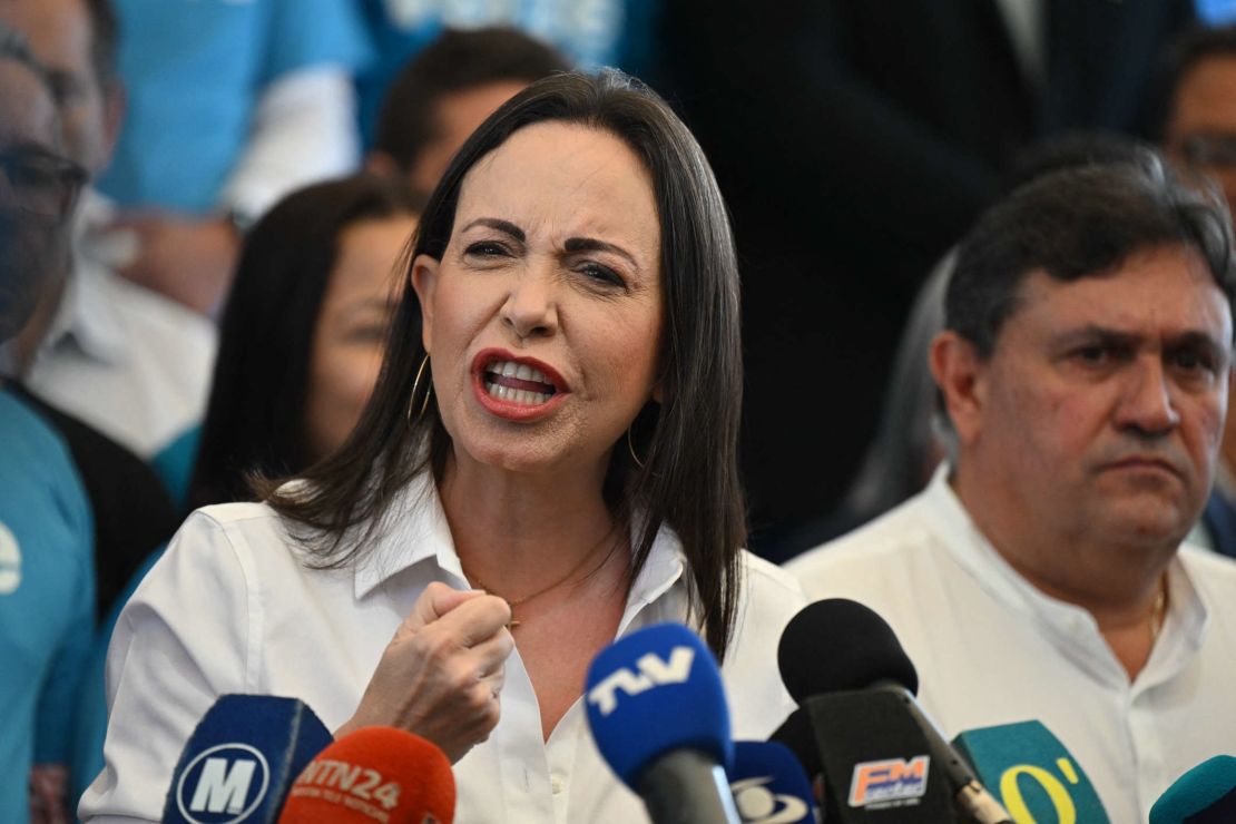 María Corina Machado was disqualified from running in the elections and backed González’s campaign.