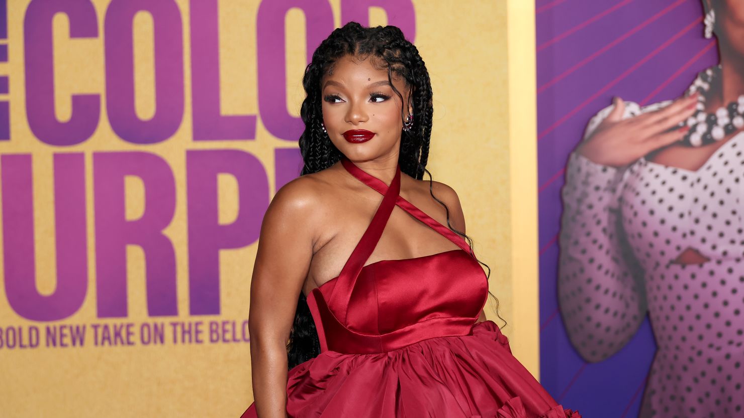 Halle Bailey attends the World Premiere of Warner Bros.' "The Color Purple" at Academy Museum of Motion Pictures on December 06, 2023 in Los Angeles, California.