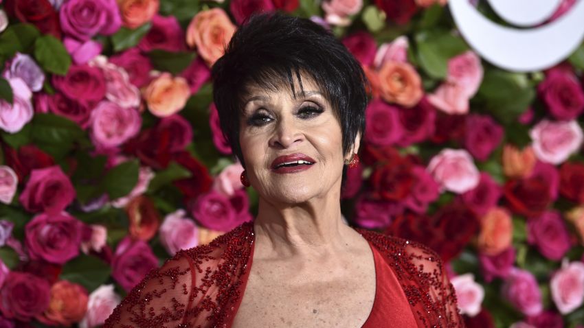 Chita Rivera arrives at the 72nd annual Tony Awards at Radio City Music Hall on Sunday, June 10, 2018, in New York. Rivera, the Tony Award-winning dancer, singer and actress who forged a path for Latina artists, has died at 91. Rivera's death was announced by her daughter, Lisa Mordente, who said she died in New York after a brief illness.