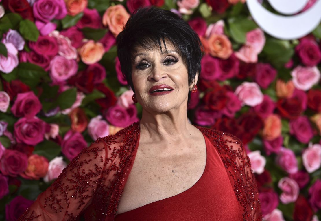 Chita Rivera arrives at the 72nd annual Tony Awards at Radio City Music Hall on Sunday, June 10, 2018, in New York. Rivera, the Tony Award-winning dancer, singer and actress who forged a path for Latina artists, has died at 91. Rivera's death was announced by her daughter, Lisa Mordente, who said she died in New York after a brief illness.
