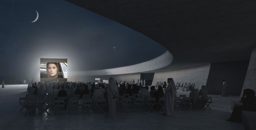 The roof terrace will also function as an open-air cinema. Architect Jacques Herzog hopes that with its various functions, the museum can attract "new generations" to Lusail.