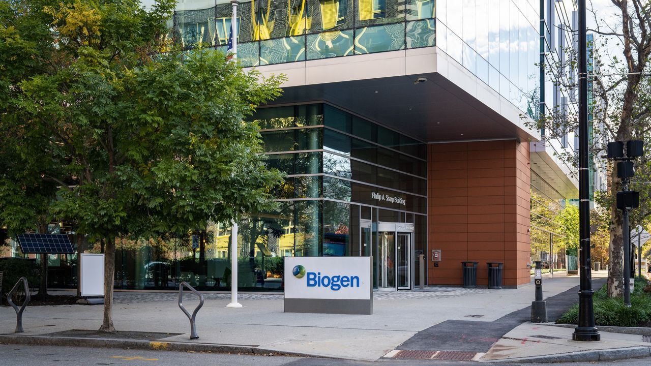 The Biogen headquarters in Cambridge, Massachusetts, US, on Tuesday, Oct. 24, 2023. Biogen Inc. is scheduled to release earnings figures on November 8. Photographer: Vanessa Leroy/Bloomberg via Getty Images