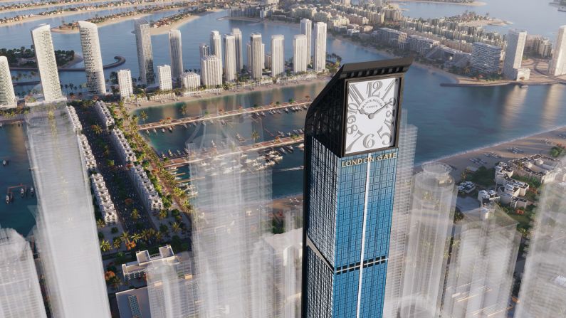 A collaboration between Swiss watch manufacturer Franck Muller and property developer London Gate, the <a href="index.php?page=&url=https%3A%2F%2Fwww.cnn.com%2Fstyle%2Fdubai-building-worlds-tallest-residential-clock-tower-aeternitas-spc-intl%2Findex.html" target="_blank">Aeternitas Tower</a> (pictured in this render) will be the world's tallest residential clock tower, reaching a staggering 450 meters (1,476 feet).