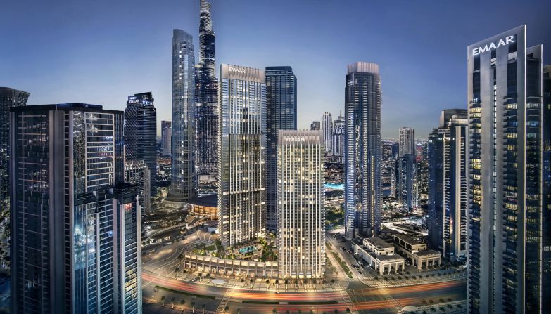 The success of St. Regis Downtown, Dubai (pictured in this digital rendering) led to the brand's second development in the city: the St. Regis Residences, Financial Center Road, which is<strong> </strong>expected to open in late 2025.