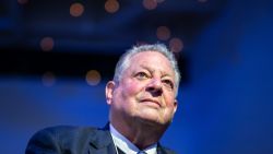 Former US vice president and climate campaigner Al Gore looks on during a session of the World Economic Forum (WEF) annual meeting in Davos on January 17, 2023. (Photo by Fabrice COFFRINI / AFP) (Photo by FABRICE COFFRINI/AFP via Getty Images)