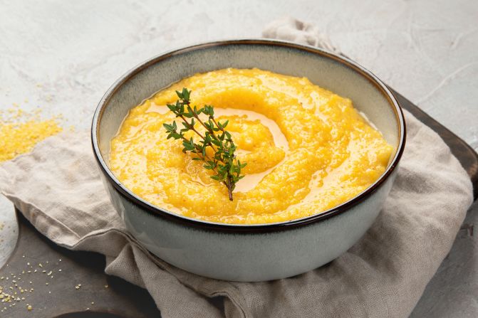 Polenta -- simmered cornmeal -- is one of Italy's most popular staple foods. Prized for its versatility, it can be paired with both savory and sweet flavors.