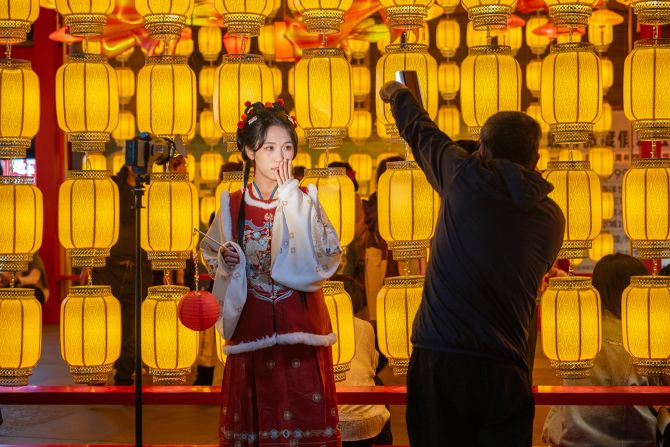 A lantern fair illuminates Guangzhou in China's southern Guangdong Province on February 3.