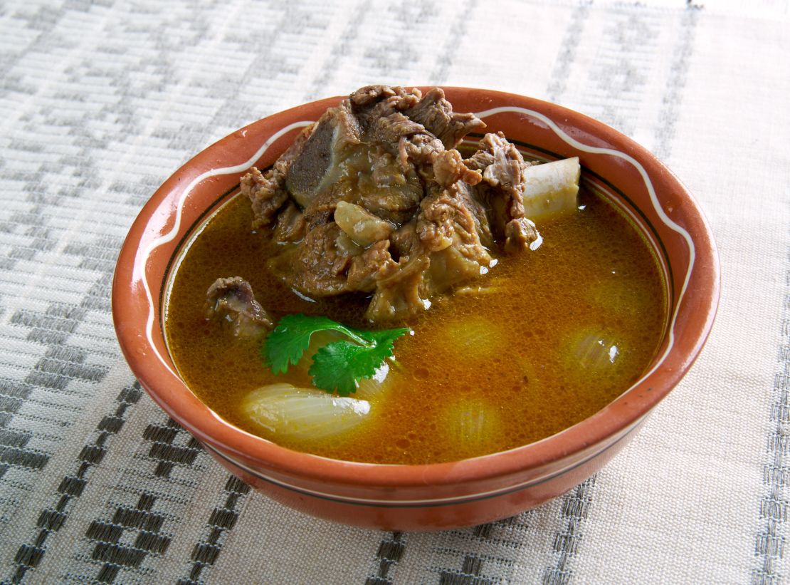 Paya is slow cooked to make the meat tender.