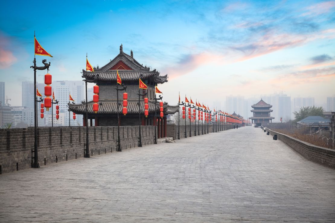 Xi'an city wall, China.