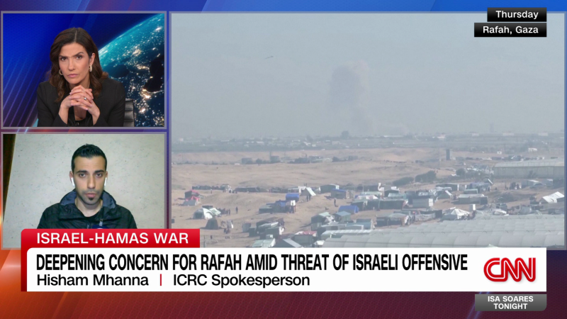 ICRC speaks to Isa Soares amid growing concern for civilians in Rafah