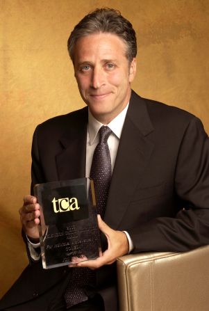 Stewart holds an award won by "The Daily Show" in 2003. It was recognized by the Television Critics Association for individual achievement in comedy.