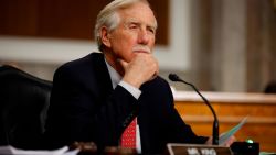 WASHINGTON, DC - APRIL 27: Senate Armed Services Committee's Subcommittee on Strategic Forces Chairman Angus King (I-ME) listens to testimony about the Department of Energy's atomic energy defense activities and Department of Defense nuclear weapons programs FY 2023 budget in the Dirksen Senate Office Building on Capitol Hill on April 27, 2022 in Washington, DC. The Biden Administration has requested a 3-percent increase in the budget for nuclear modernization, missile defense, and research and development. (Photo by Chip Somodevilla/Getty Images)