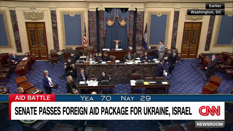 U.S. Senate passes foreign aid package for Ukraine, Israel