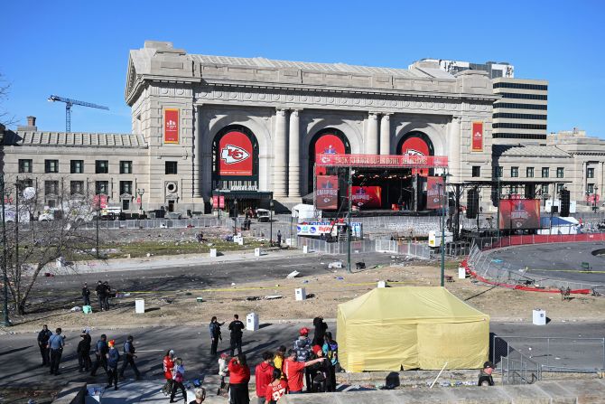 A view of the Union Station area following the shooting.
