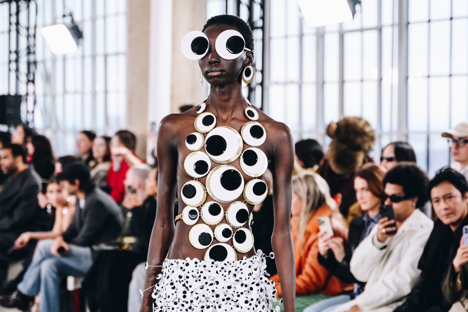 A model takes part in an Area fashion show during New York Ready to Wear Fashion Week on Sunday, February 11.