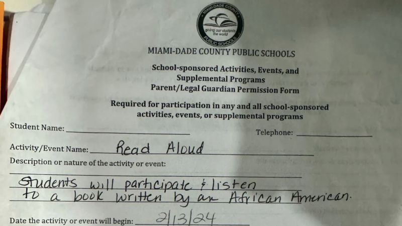 ‘Very strange’: Parent reacts to permission slip to read book by Black author