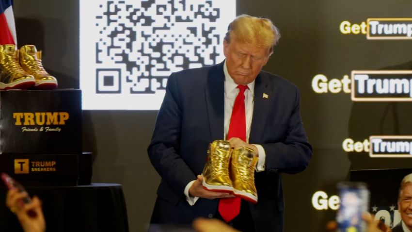 Donald Trump unveils sneakers