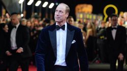 Britain's Prince William, Prince of Wales, president of Bafta, arrives to attend the BAFTA British Academy Film Awards at the Royal Festival Hall, Southbank Centre, in London, on February 18, 2024. (Photo by Jordan Pettitt / POOL / AFP) (Photo by JORDAN PETTITT/POOL/AFP via Getty Images)