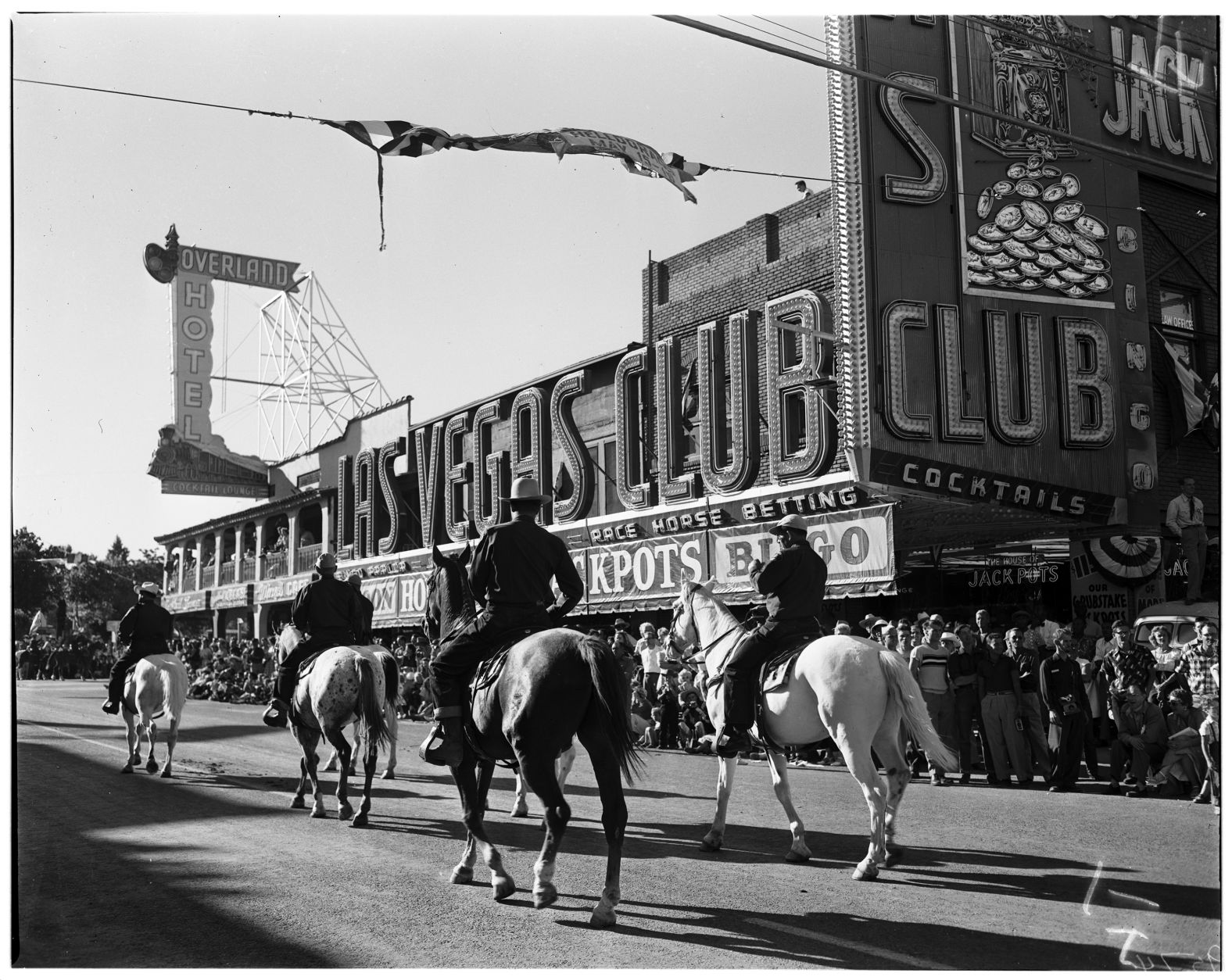 Las Vegas' Helldorado Days parade, seen here in 1952, celebrates the city's roots.