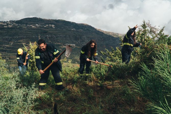 Since 2017, the Restoring Mediterranean Forests initiative has restored about 2 million hectares of forest in Lebanon, Morocco, Tunisia and Turkey. Pictured, volunteers preparing the land for tree plantation in Ramlieh, Lebanon.