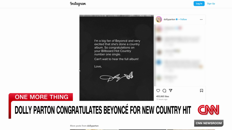 Dolly Parton Congratulates Beyonce On Country Music Success | CNN