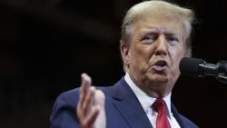 ROCK HILL, SOUTH CAROLINA - FEBRUARY 23: Republican presidential candidate and former President Donald Trump speaks during a Get Out The Vote rally at Winthrop University on February 23, 2024 in Rock Hill, South Carolina. Former President Trump is campaigning in South Carolina ahead of the state's Republican presidential primary on February 24. (Photo by Win McNamee/Getty Images)