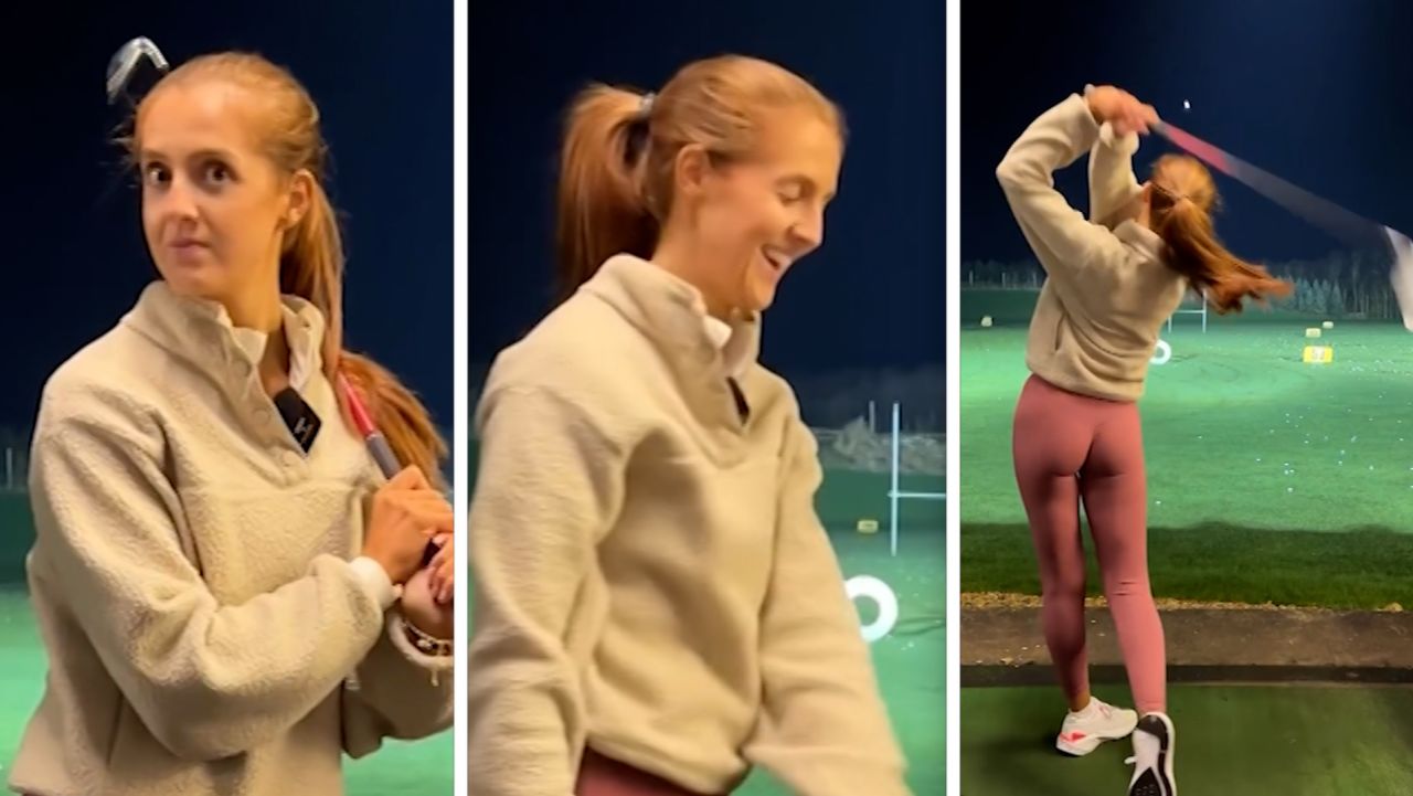 Video goes viral of man trying to explain golf to female golf pro