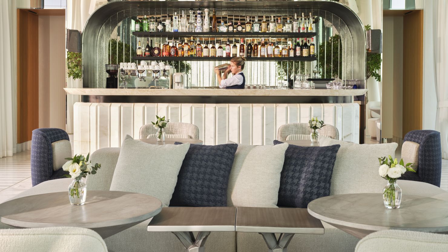 High Society, the new champagne bar at The Lana, a Dorchester Collection hotel