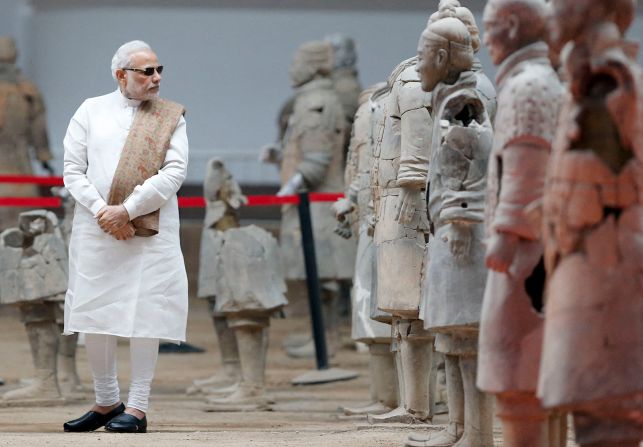 Modi in the Chinese city of Xian on May 14, 2015. India and China's ties have deteriorated in more recent years, following a series of deadly border skirmishes.