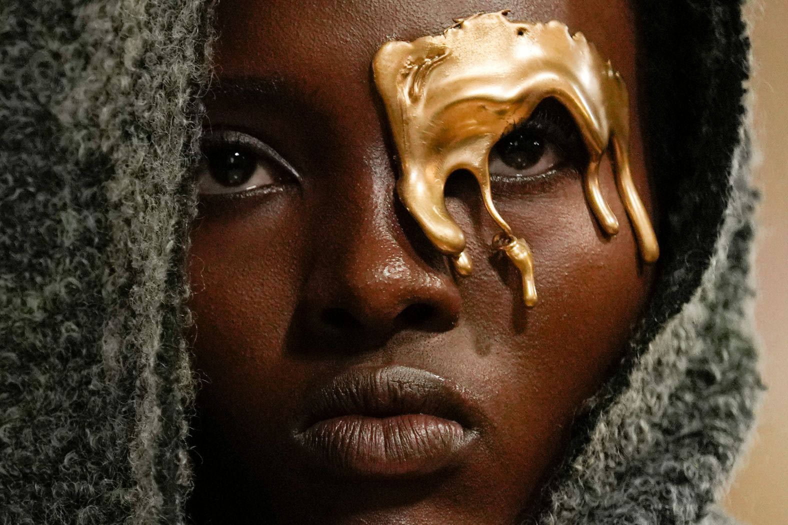 A model takes part in a Tokyo James fashion show in Milan, Italy, on Saturd...