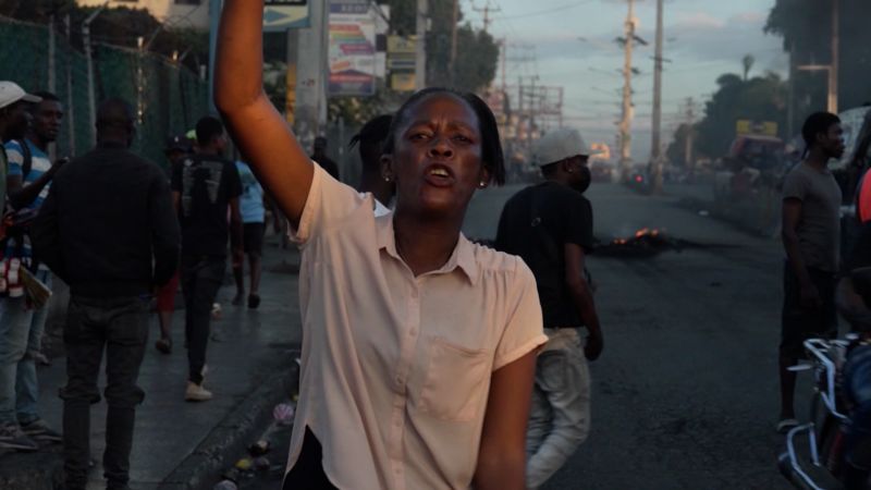 Haitians protest in streets
