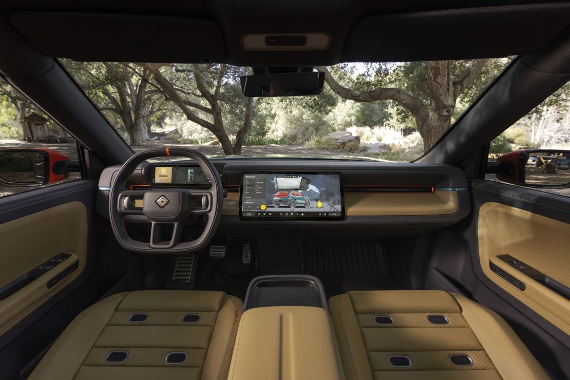 The Rivian R3X features a sportier interior and exterior.