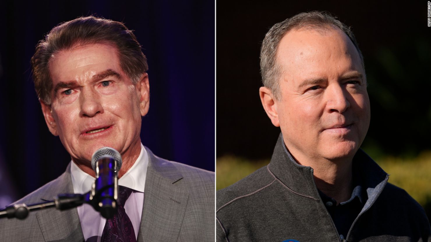 Former MLB star and Republican Steve Garvey (left) and Democrat US Rep. Adam Schiff (right) emerged victorious in California's top-two primary system.