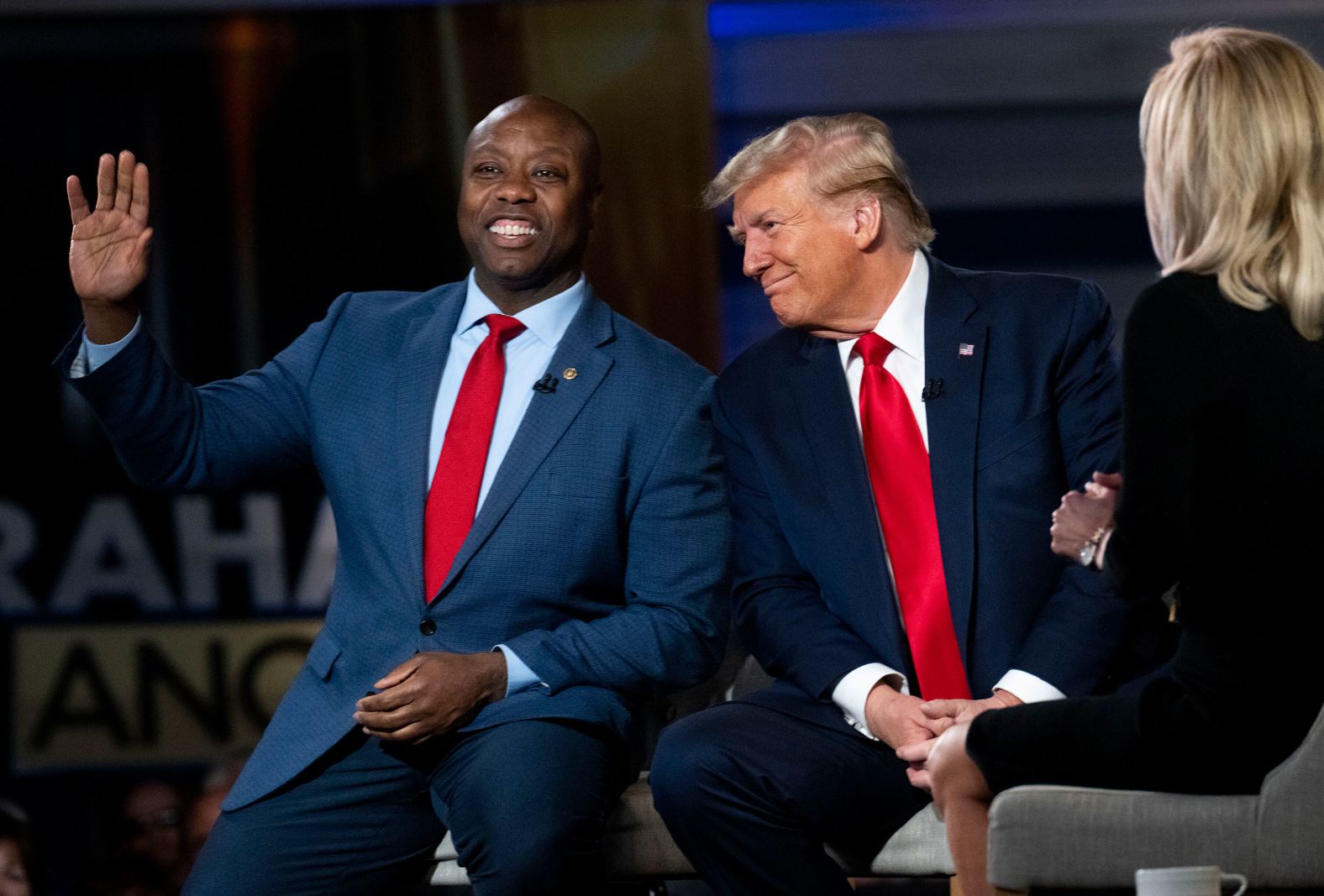 Scott joins Trump at a Fox News town hall in Spartanburg, South Carolina, in February 2024. After Scott dropped out of the presidential race in November 2023, <a href="https://www.cnn.com/2024/02/23/politics/tim-scott-trump-haley-south-carolina/index.html" target="_blank">he would go on to endorse Trump</a>.