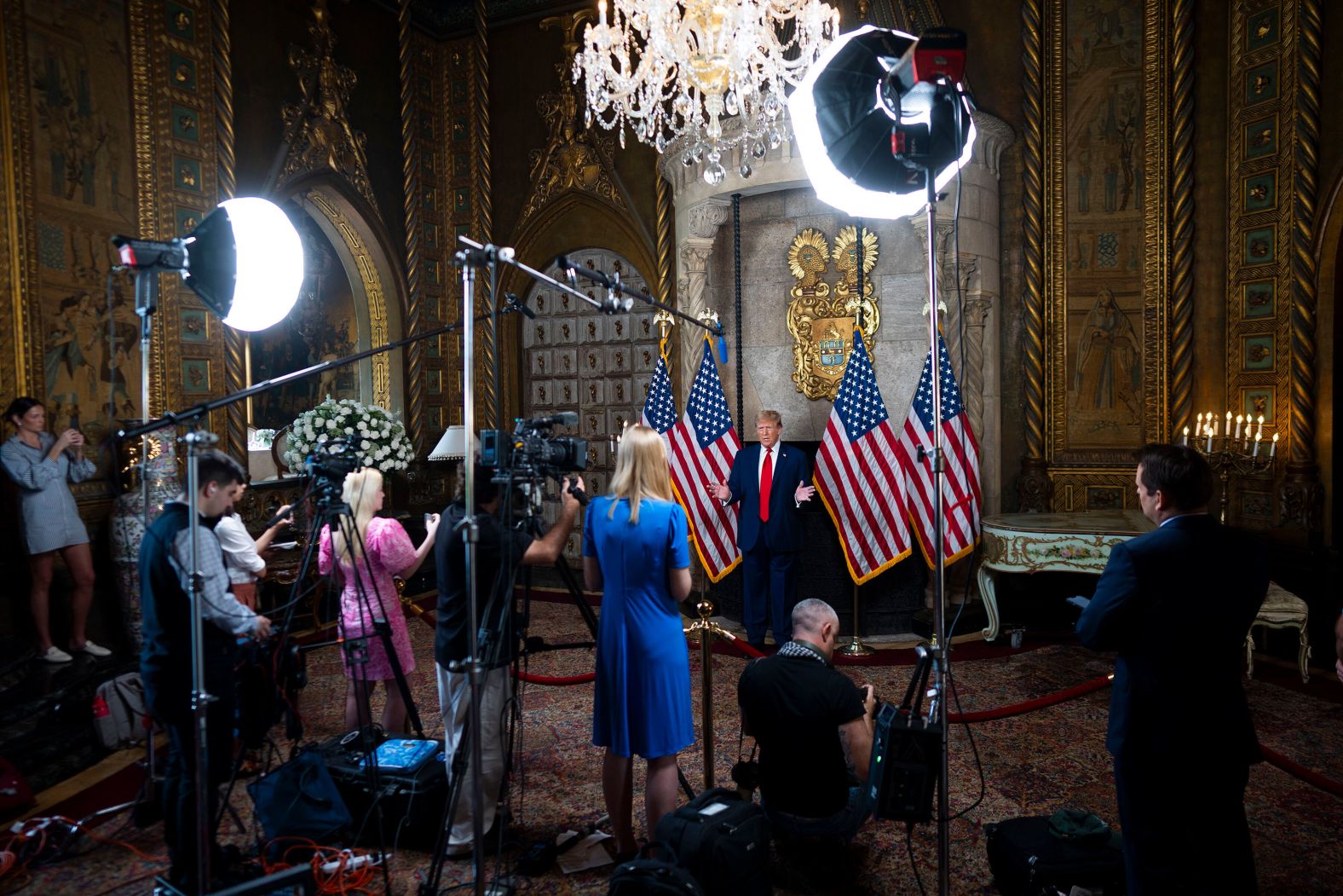 Former US President Donald Trump makes remarks from his Mar-a-Lago residence in Palm Beach, Florida, on Monday, March 4, after <a href="index.php?page=&url=https%3A%2F%2Fwww.cnn.com%2F2024%2F03%2F04%2Fpolitics%2Ftrump-supreme-court-colorado-14th-amendment%2Findex.html" target="_blank">the Supreme Court ruled</a> that Trump could not be removed from the ballot in Colorado or any other state. The court's decision followed months of debate over whether Trump violated the "insurrectionist clause" included in the 14th Amendment. <a href="index.php?page=&url=https%3A%2F%2Fwww.cnn.com%2Fpolitics%2Flive-news%2Fsupreme-court-opinion-trump-ballot-03-04-24%2Fh_7dbc795be035ace0052f8aef6da54282" target="_blank">Trump lauded the decision</a> as an "important decision" that was "very well-crafted."