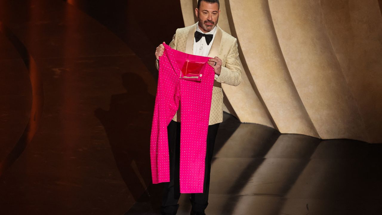 Jimmy Kimmel hosts the Oscars show at the 96th Academy Awards in Hollywood, Los Angeles, California, U.S., March 10, 2024. REUTERS/Mike Blake