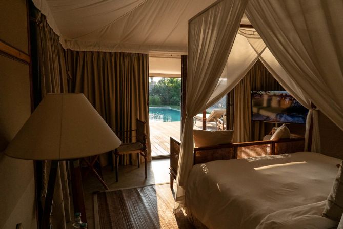 <strong>Room to relax: </strong>The resort has 21 tented suites of varying sizes, ranging up to 150 square meters.