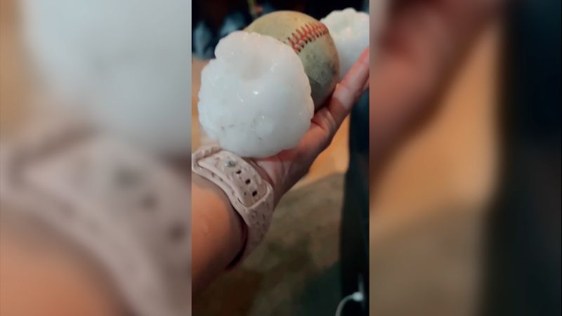 ‘Gorilla hail’ pounds Kansas