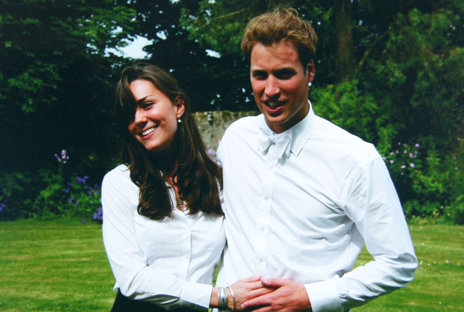 Kate and Prince William met at the University of St. Andrews in Scotland in 2001 and the pair started dating two years later. They are seen here on their graduation day in 2005.