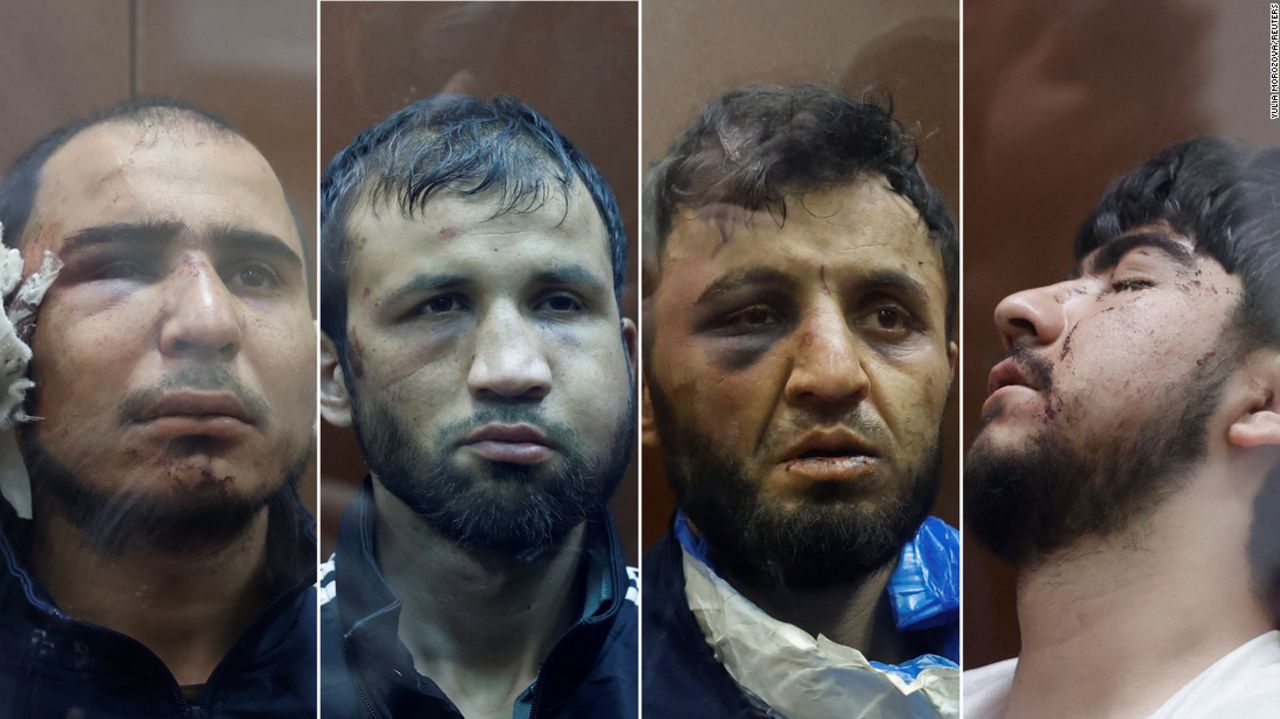 Suspect in the shooting attack at the Crocus City Hall concert venue, from left: Saidakrami Murodali Rachabalizoda, Shamsidin Fariduni, Dalerdzhon Mirzoyev, and Muhammadsobir Fayzov,