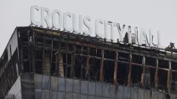 A view shows the Crocus City Hall concert venue following Friday's shooting attack and fire, in the Moscow Region, Russia March 24, 2024. REUTERS/Maxim Shemetov