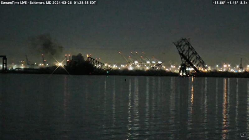 Катастрофата на кораба която унищожи моста Baltimore Key Bridge и