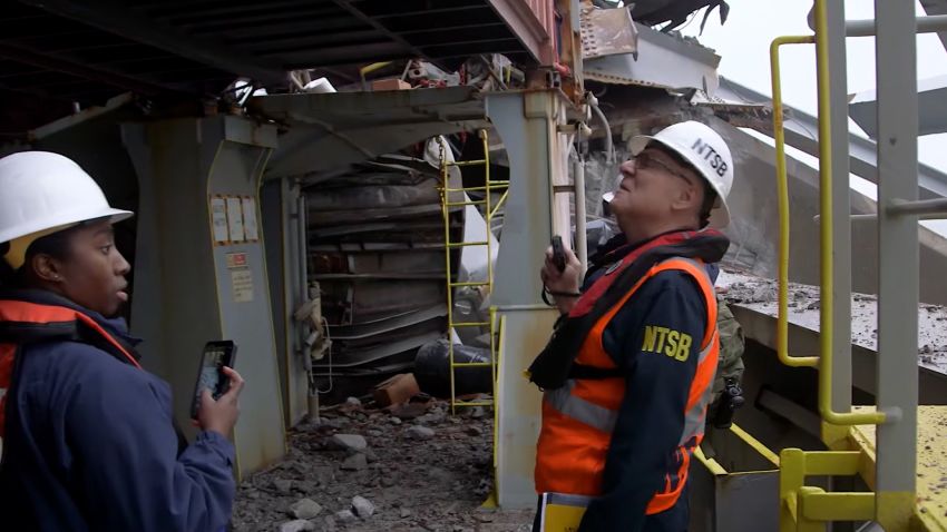 NTSB Dali Baltimore Francis Scott Key Bridge Damage SCREENGRAB