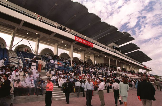 The Dubai World Cup was created by Sheikh Mohammed bin Rashid Al Maktoum, the ruler of Dubai. The first event, pictured, was held in 1996 at Nad al Sheba Racecourse.