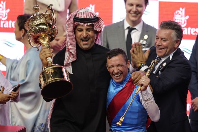 Frankie Dettori rode Country Grammer to victory at the World Cup in 2022.