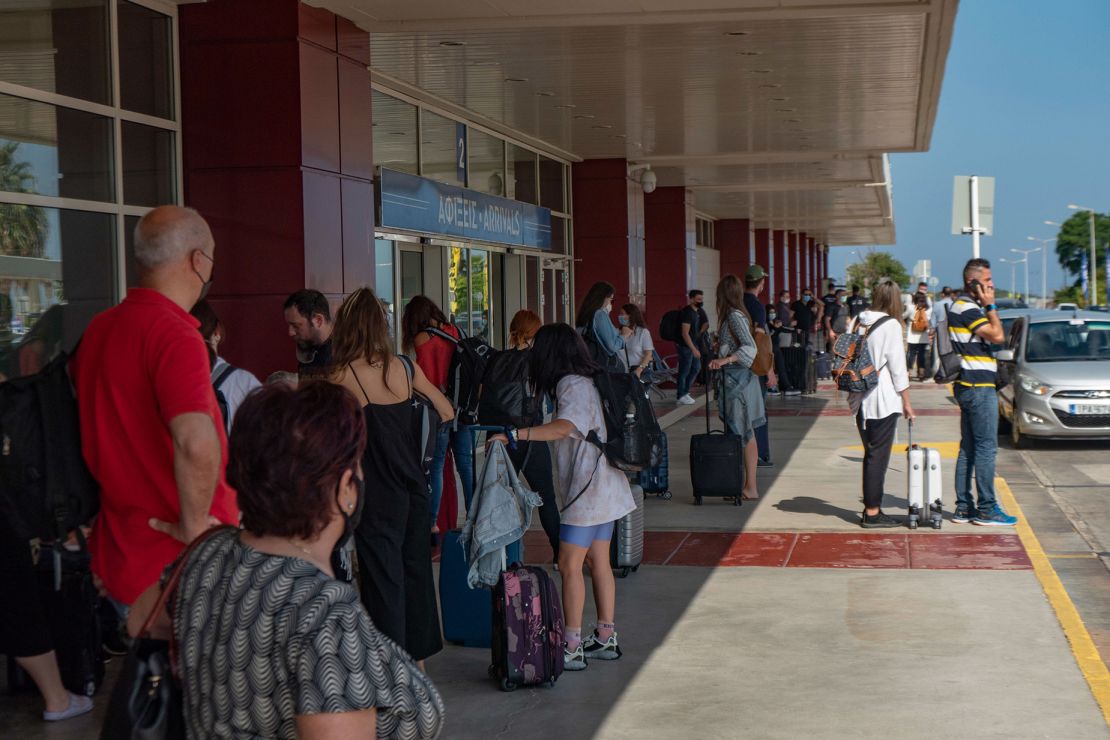 Posters about missing Rodri were taken down by staff at Chania airport.