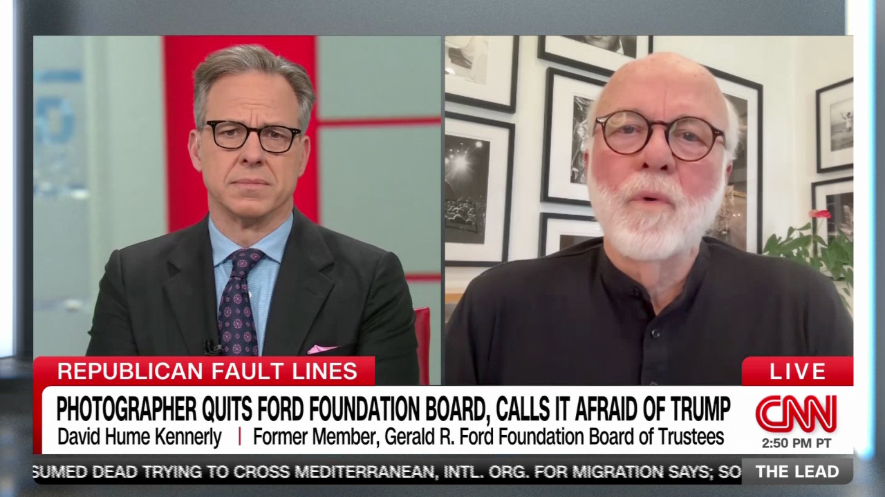 The Lead David Hume Kennerly Ford Foundation Board  Resignation Trump Retaliation Jake Tapper_00025005.png