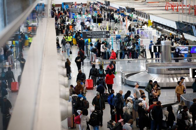 1. <strong>Hartsfield-Jackson Atlanta International Airport: </strong>The airport in Atlanta, Georgia, retained its No. 1 ranking in 2023 with 104.7 million passengers. That figure is about 5% below pre-pandemic 2019 volume.