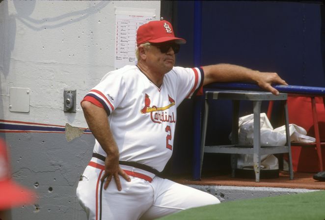 <a  target="_blank">Whitey Herzog</a>, the Baseball Hall of Famer who managed the St. Louis Cardinals to the 1982 World Series title with a style of play known as "Whiteyball," died at the age of 92, his family announced via the Cardinals on April 16.